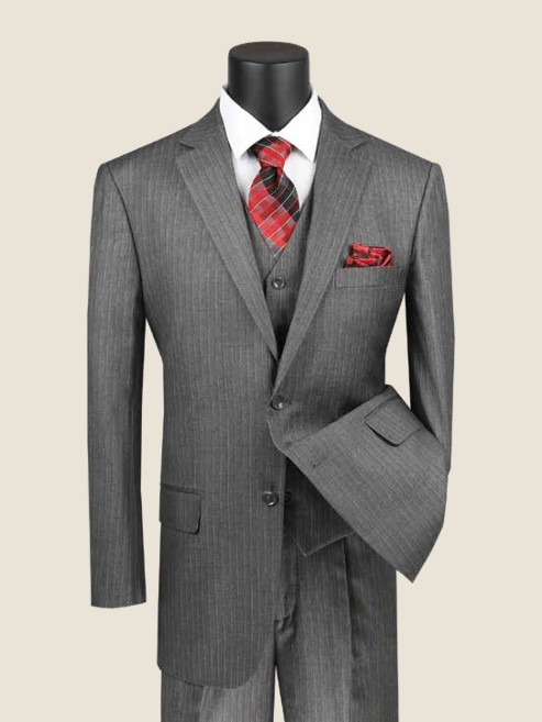 Executive Three-Piece Suit, Wool Feel