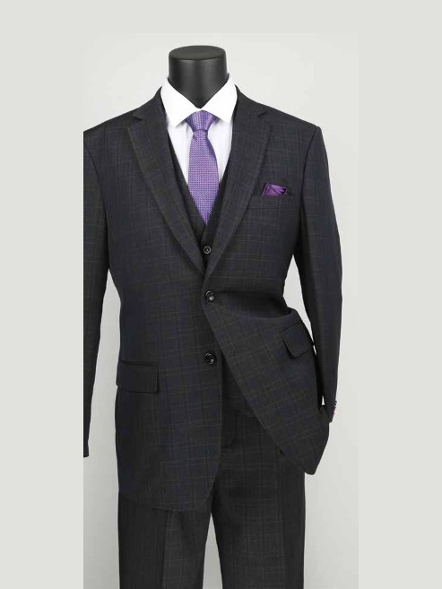 Executive Three-Piece Suit, Wool Feel
